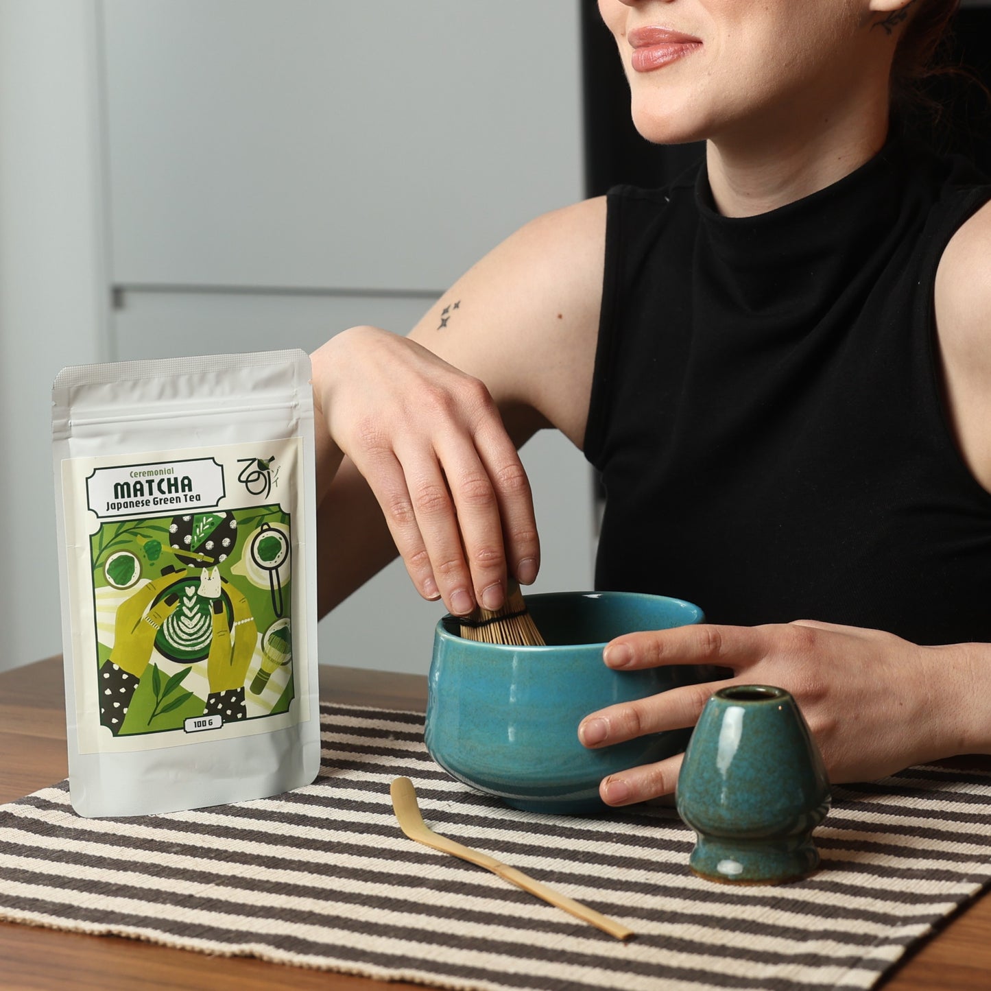 Zen Matcha Set aus Keramik – mit zeremoniellem Matcha