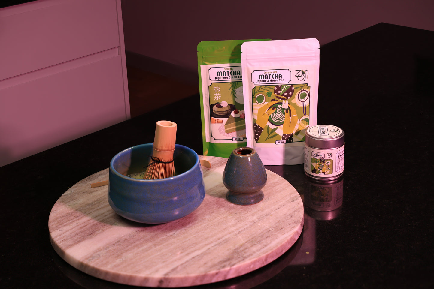 Zen Traditionelles Keramik-Matcha-Set